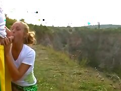 pissing op blonde na Cumshots In t Gezicht Facial